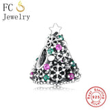 925 Silver Santa Claus Reindeer Bead Christmas Berloque