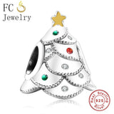 925 Silver Santa Claus Reindeer Bead Christmas Berloque