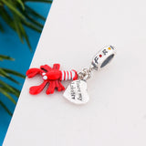 925 Silver Love Heart Charm Bracelet Bead for Women