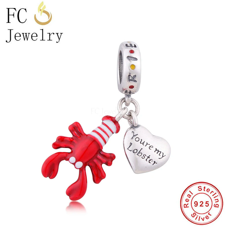 925 Silver Love Heart Charm Bracelet Bead for Women