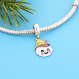 925 Silver Puppet with Enamel Hat Bead for Women Bracelet