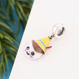 925 Silver Puppet with Enamel Hat Bead for Women Bracelet