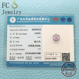 925 Silver Pink Zircon Stone Bracelet for Women Berloque