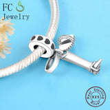925 Sterling Silver Boots Horseshoe Necklace Pendant