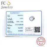 925 Silver Round Heart Zirconia Bead Bracelet Charm