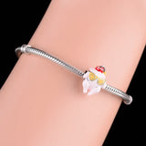 925 Sterling Silver TV Peru Bead Charms for Bracelet Making
