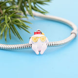 925 Sterling Silver TV Peru Bead Charms for Bracelet Making