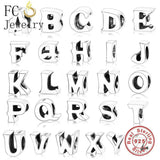 925 Sterling Silver A-Z Alphabet Letters Bead for Women Berloque