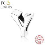 925 Sterling Silver A-Z Alphabet Letters Bead for Women Berloque