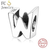 925 Sterling Silver A-Z Alphabet Letters Bead for Women Berloque