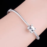 925 Sterling Silver Cartoon Bear Charm Bracelet Bead