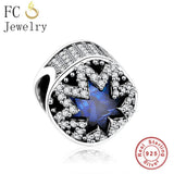925 Sterling Silver CZ Beads Charm Bracelet Bangle Berluque Jewelry Gift