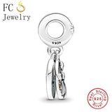 925 Silver Starry Sky Moon Star Mountain Tent Pan Charm Bracelet