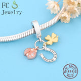925 Sterling Silver Charm Bracelet DIY Berloque