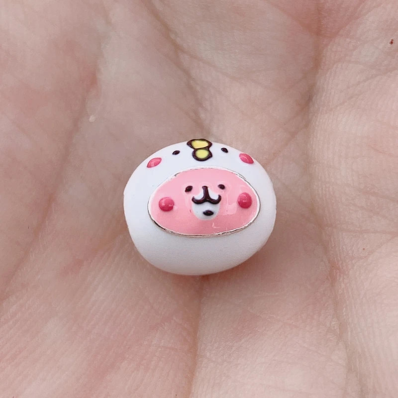 925 Silver Smile Enamel Doll Bead Bracelet Charms