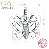 925 Silver Butterfly Charm Bracelet Bead for Women Craft