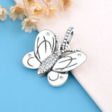 925 Silver Butterfly Charm Bracelet Bead for Women Craft