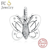 925 Silver Butterfly Charm Bracelet Bead for Women Craft
