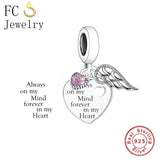 925 Silver Angel Wings God Has You In His Arm Bead