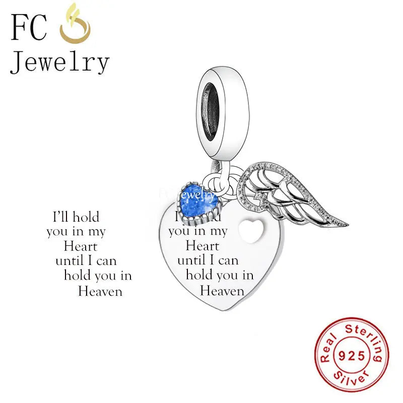 925 Silver Angel Wings God Has You In His Arm Bead