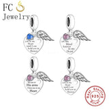 925 Silver Angel Wings God Has You In His Arm Bead