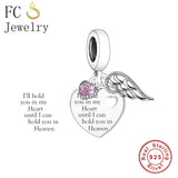 925 Silver Angel Wings God Has You In His Arm Bead