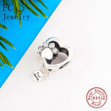 925 Silver Dog Paw Charm Bracelet Bead