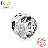 925 Silver Beach Palm Tree Sun Charms Bracelet