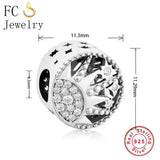 925 Silver Beach Palm Tree Sun Charms Bracelet