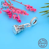 925 Silver Enamel Hong Kong Castle Building Bead for Bracelet