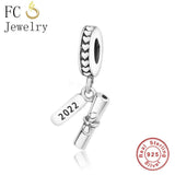 925 Silver Book Scroll Bead Charm for Bracelet Making