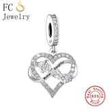 925 Silver Butterfly Rose Flower Charms Bracelet for Mum