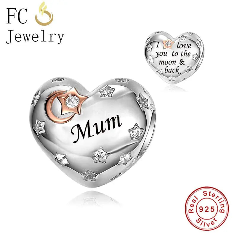 925 Silver Butterfly Rose Flower Charms Bracelet for Mum
