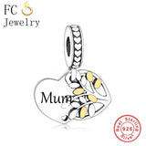 925 Silver Family Tree Grandma Cousin Mum Charms Bracelet DIY