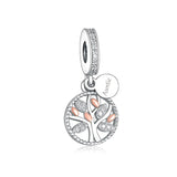 925 Silver Family Tree Grandma Cousin Mum Charms Bracelet DIY