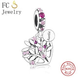 925 Silver Family Tree Grandma Cousin Mum Charms Bracelet DIY