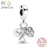 925 Silver Family Tree Heart Bead for Bracelet DIY