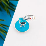 925 Silver TV Fountain Bead Bracelet Charms for Women
