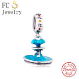925 Silver TV Fountain Bead Bracelet Charms for Women