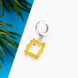 925 Silver Yellow Door Bell Frame Bead for Bracelet Making