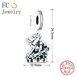 925 Silver Fairy Castle Charms Bracelet for Women