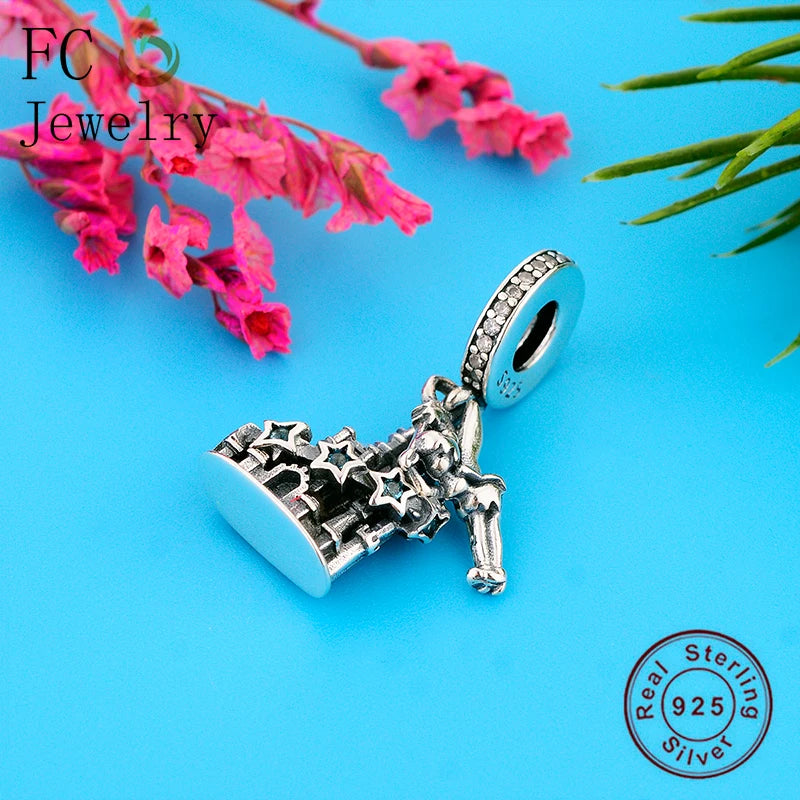 925 Silver Fairy Castle Charms Bracelet for Women