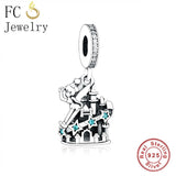 925 Silver Fairy Castle Charms Bracelet for Women