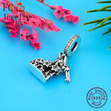 925 Silver Fairy Castle Charms Bracelet for Women