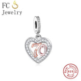 925 Silver Heart 13th 30th 70th Birthday Charm Bracelet Jewelry Making Bead