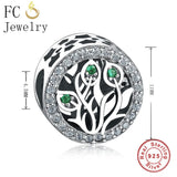 925 Silver Interlinked Circles CZ Beads Bracelet DIY
