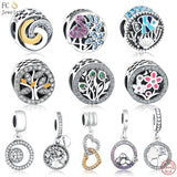 925 Silver Interlinked Circles CZ Beads Bracelet DIY