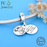 925 Silver Pan Charms Bracelet - It's Not Under The Tree Bead Pendant
