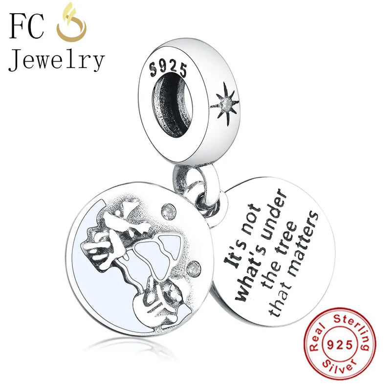 925 Silver Pan Charms Bracelet - It's Not Under The Tree Bead Pendant