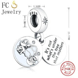 925 Silver Pan Charms Bracelet - It's Not Under The Tree Bead Pendant
